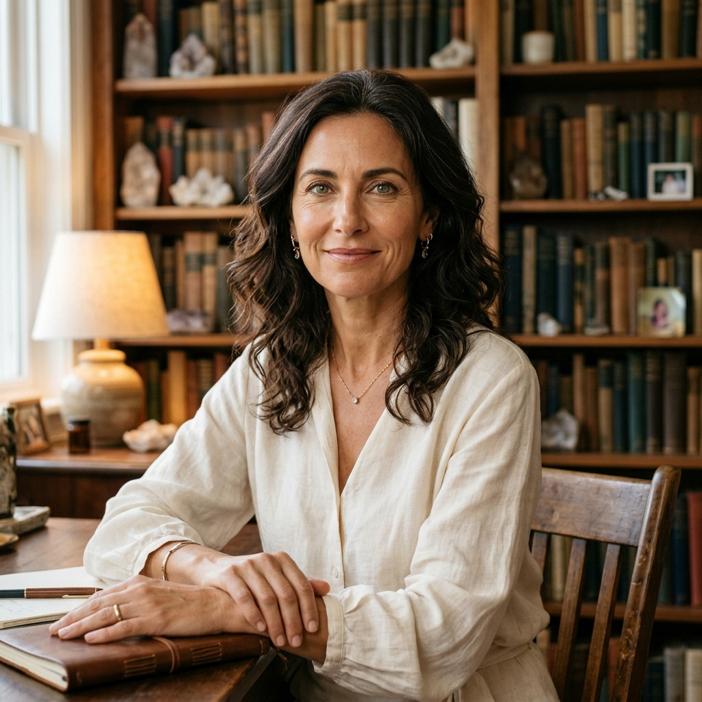 Oriane Vasseur dans son cabinet du Luberon