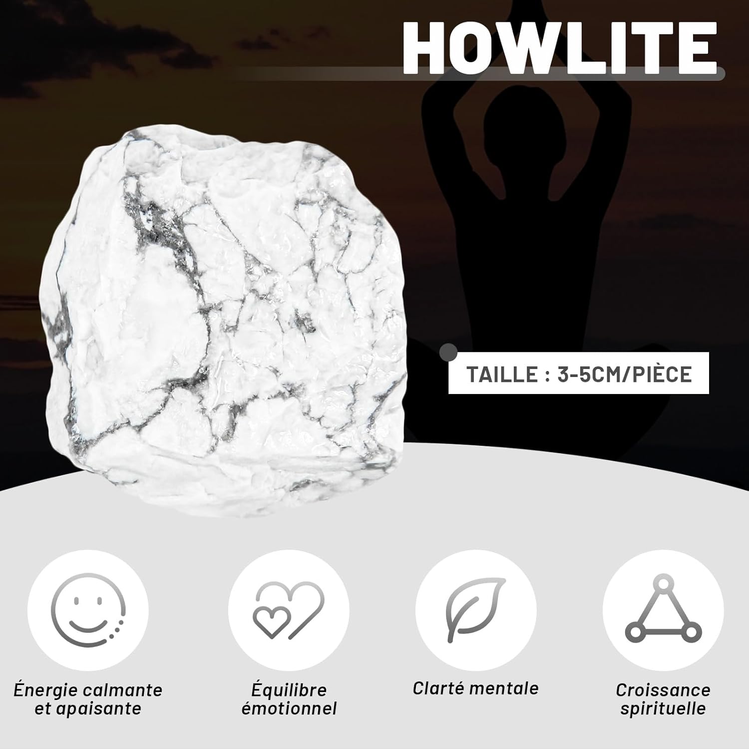 Howlite — pierre naturelle